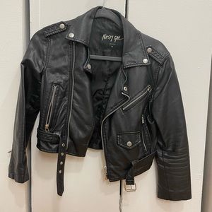Nasty gal black leather jacket